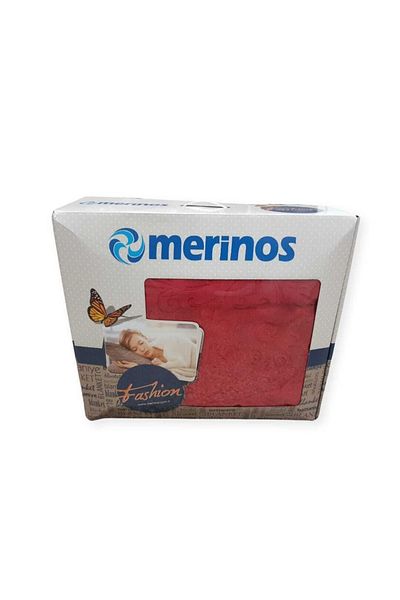 AYDOĞAN TEKSTİL Merino Fashion Embos - Double Claret Red Blanket