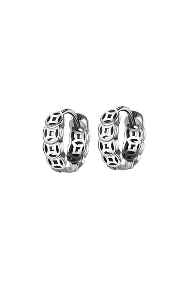 Viking Modern Special Design Men's Snap-on 316l Steel Earrings