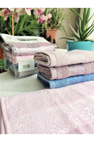 Z&N STYLE Комплект кухненски и ръчни кърпи Boucle Jacquard Dowry 30x50 см, 4 части