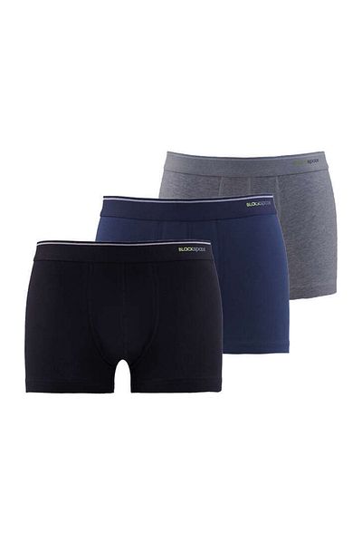 Blackspade Ανδρικό, Ανθρακί, Κοντό, Βαμβακερό Σετ Boxer 3 τεμαχίων