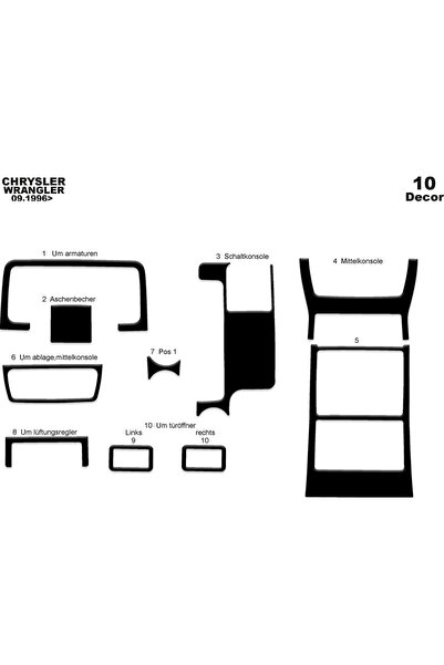 meriç cockpit design ميريتش ®   كرايسلر رانجلر تراك أمامي مطلي باللون الأسود ...