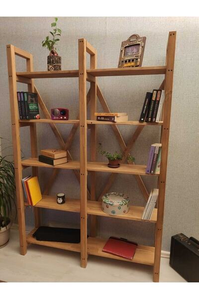 BRK Design Masif Ahşap Kitaplık