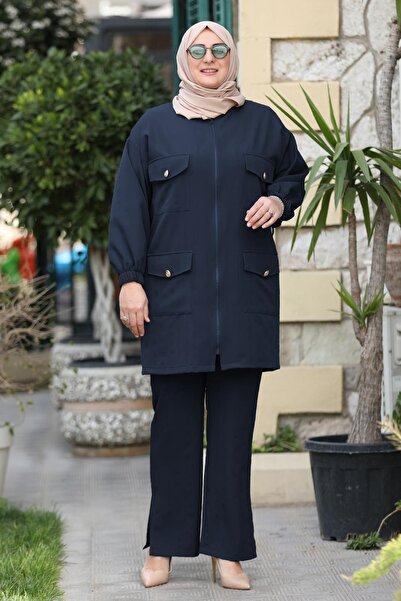 emsale Tesettür Takım | Safari | Lacivert - Ems