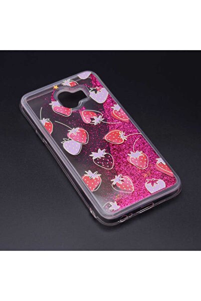 ZM STORE Samsung Galaxy J4 Kılıf Akışkan Sıvılı Renkli Simli Desenli Marshmel...