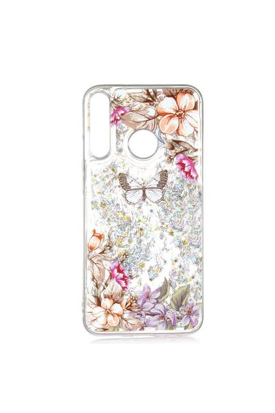 ZM STORE Huawei P40 Lite E Kılıf Akışkan Sıvılı Renkli Simli Desenli Marshmel...