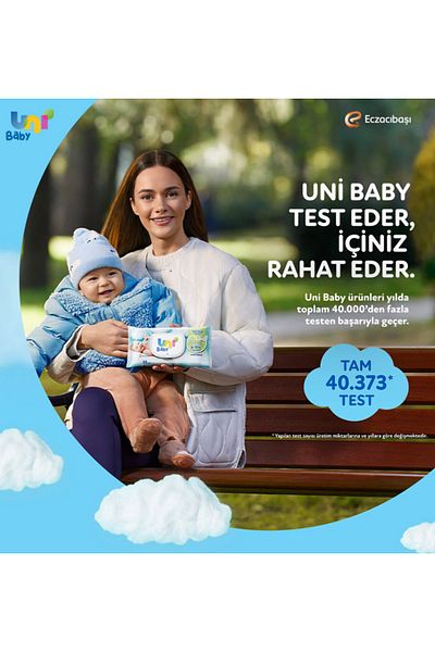 Uni Baby Set of 12 1080 Sheets Family Wet Wipes