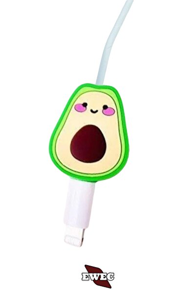 Cute Usb Cable Protector with Avocado Figure, Silicone Charging Cable Protector