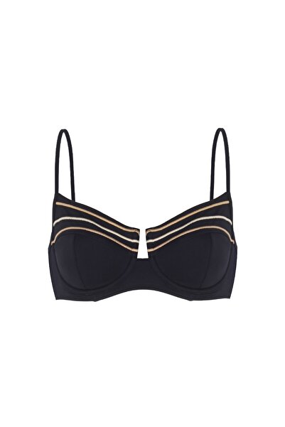 Monument Swimwear Harmonia - Bikini Üstü - Siyah Altın
