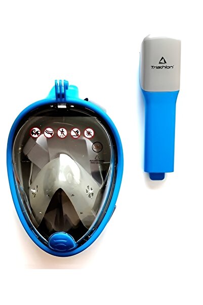 Triathlon Tüm Yüz Maske Şnorkel Mavi L/xl