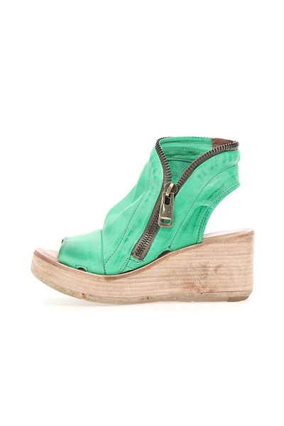 A.S.98 Sandalette - Grün - Blockabsatz