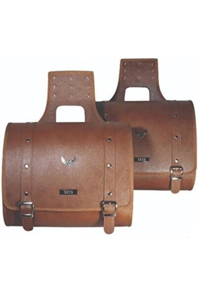 Genel Markalar Deri Yan Çanta Heybe 2li Set Kahverengi