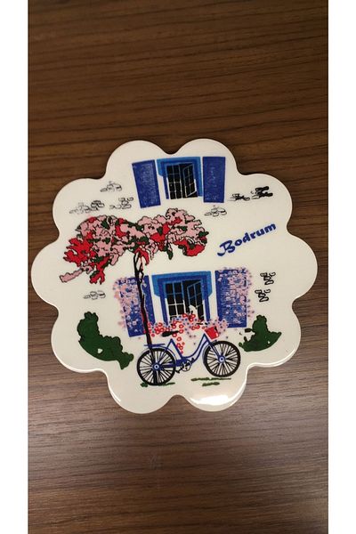 Emre Hediyelik Basement Houses Patterned Ceramic Trivet