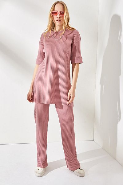 Olalook Női Dusty Rose rövid ujjú alsó lycra készlet TKM-19000191