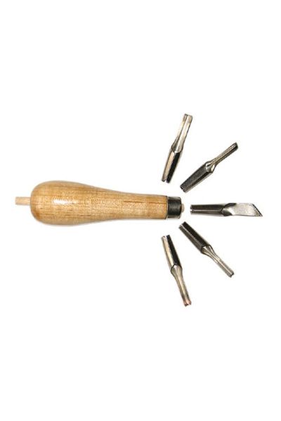 Südor Linol Carved Knife Set 6 Pieces