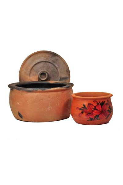 ÖZ Topraktan Çömlek Toprak Güveç Tenceresi 15-20 Kişilik + Güveç Kapağı