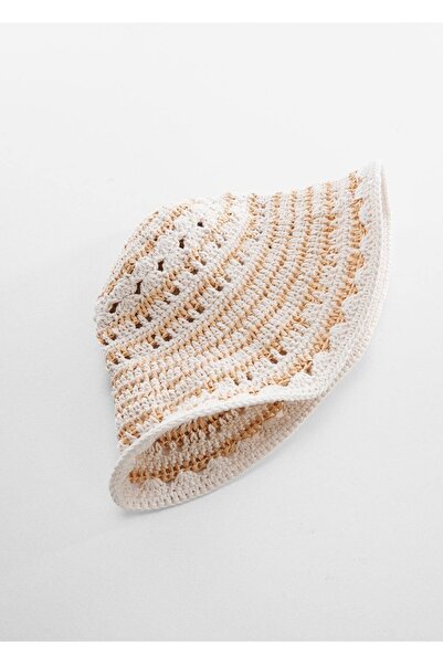 MANGO Woman Tığ Işi Bucket Şapka