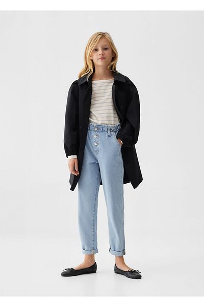 MANGO Kids Blugi Albastru Pentru Copii
