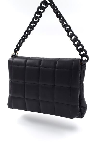 SUMCA Women's Faux Leather Single Compartment Quilted Hand and Shoulder Bag w...