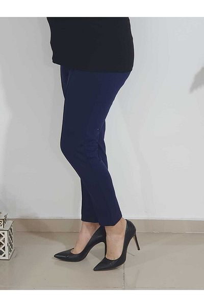 Melis Designer Plus Size Trousers Steel Fabric Full Lycra