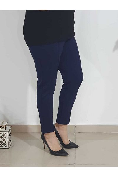 Melis Designer Plus Size Trousers Steel Fabric Full Lycra