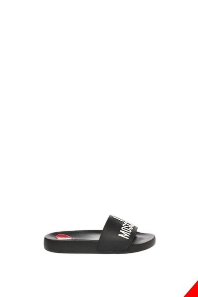 Love Moschino Logo Embossed Slides