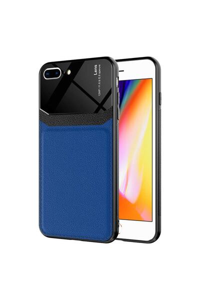 ZM STORE Apple Iphone 7 Plus / 8 Plus Uyumlu Kılıf Parlak Yüzey Deri Görünüml...