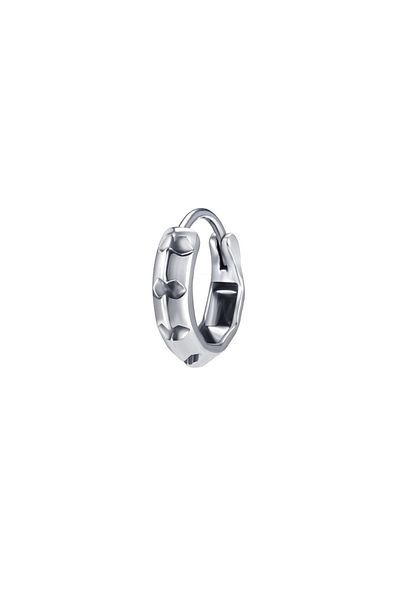 Viking Modern Style Classic Ring Snap Biker 316l Steel Men's Earrings