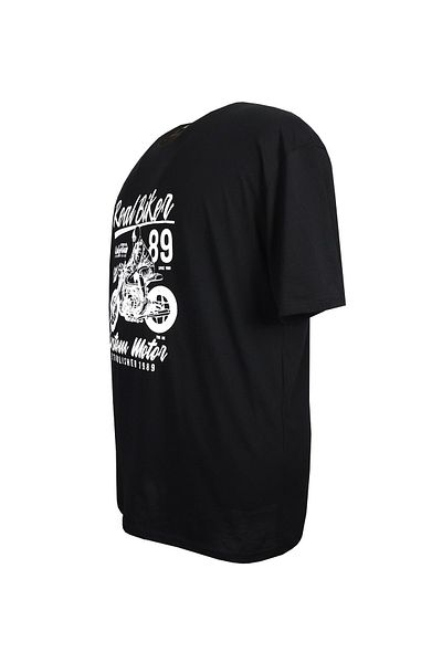 marufshop Men's Large Size Oversize Printed Crew Neck T-Shirt