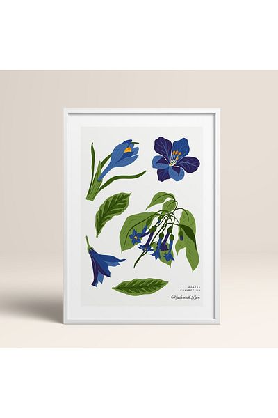 HOMEPACK Πλαίσιο Blossom Flowers Abstract Flowers Πίνακας Μοντέρνας Τέχνης