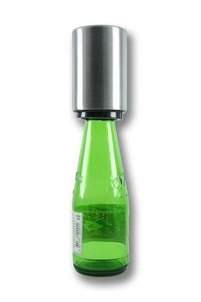 babikamium Metal Automatic Opener Magnetic Soft Drink Cap Opener Silver Color Lid with Bass Pull Magnet Bottle Cap