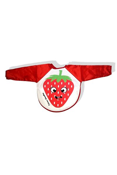 Babybiss Waterproof Towel Strawberry Sleeve Food Bib