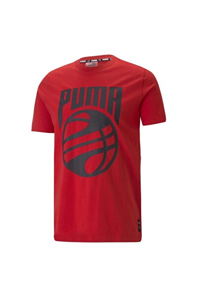 Puma Posterize Erkek Baskılı Tişört Kırmızı 53859804