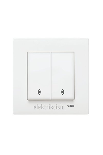 VİKO Karre Beyaz Ikili Vavien (komütatör Vavien) (çerçeve Dahil) 1 Adet