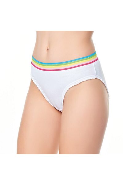 ÇamaşırcımShop Tutku 0503 Pachet de 6 chiloți de bikini cu bandă în talie