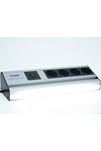 Genel Markalar Mutfak Tezgah/dolap Altı 32cm Beyaz Led Aydınlatmalı 4 Prizli