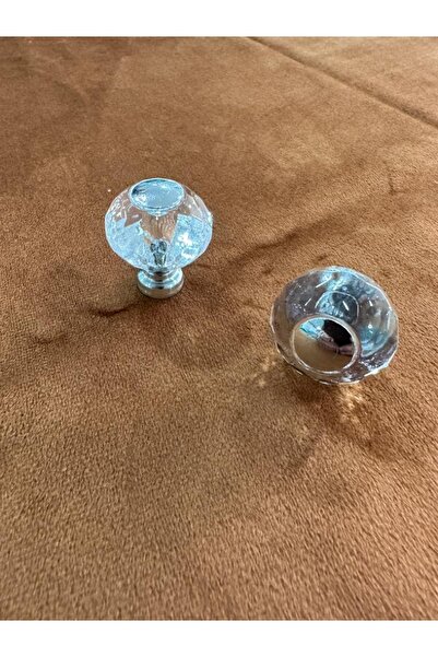 ARON (1 ADET) 30mm Oscar Düğme Kulp Küre Şeffaf-krom Kristal Düğme Kulp Komidin Konsol Şifonyer Kulpu