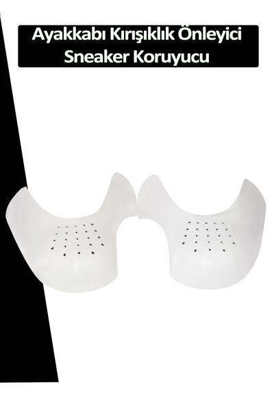 Dopar Sneakers Ayakkabı Kırışıklık Önleyici Koruyucu S 35-40 Uyumlu + Beyaz Ayakkabı Bağcığı