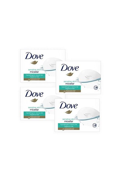 Dove Soap Micellar Beauty Cream Bar Micellar Moisturizing Effect for Sensitive Skin 90 grx4