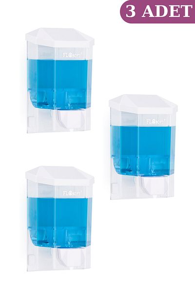 Flora F032 Flosoft Διαφανής Διανομέας Υγρού Σαπουνιού και Απολυμαντικό (3 Τεμάχια - Πακέτο Advantage)