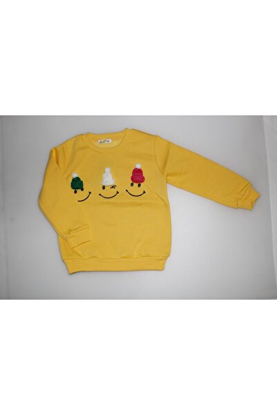 Babyface 623619 Cocuk Emojı Baskılı Uzun Kol Kışlık Sweetshirt