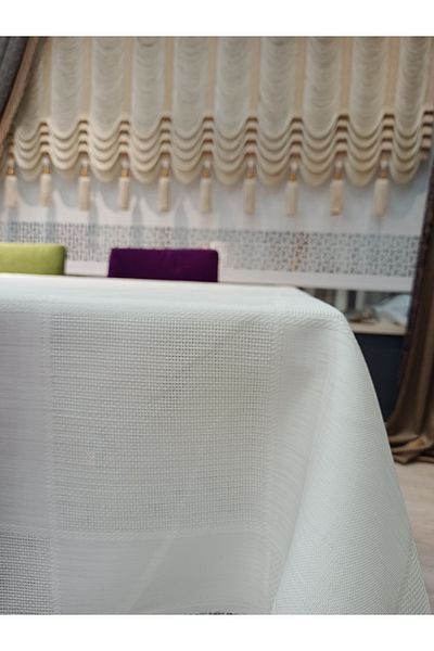 stay home Linen Carefree Embroidery Table Cloth