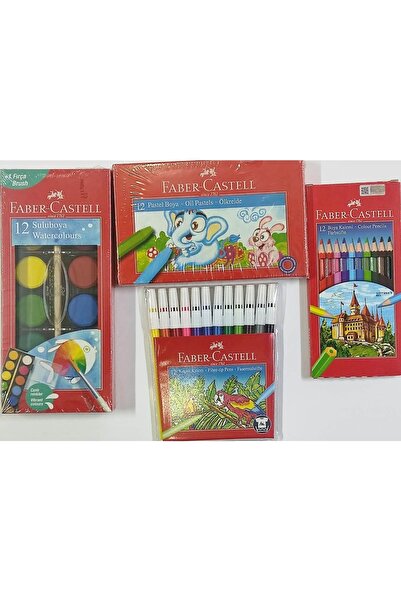 Faber Castell 4'lü Boyama Seti-faber-castell 12'li Boyama Seti