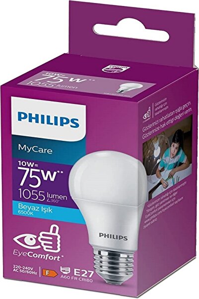 Philips Ledbulp 10w=75w Beyaz Led Lamba 1055 Lumen 6500k E27