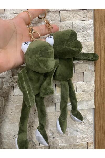 oyuncakçı savaş & europe shop Sevimli Pelüş Kurbağa Anahtarlık Oyuncak + Hedi...