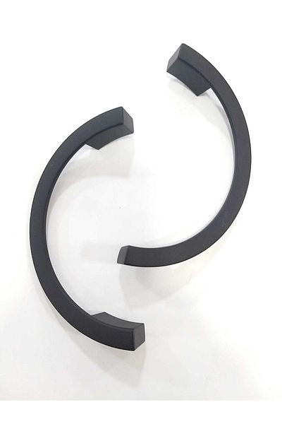 ARON ( 2 Pieces ) Hektor Handle 128mm Matte Black Half Moon Handle TV Unit Console Dresser Cabinet Handle 128mm