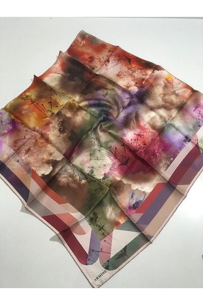 Armine Μεταξωτό Φουλάρι Twill Nostalgia -Πολύχρωμο-