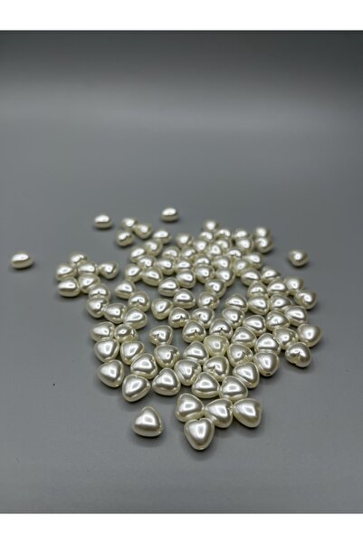 Egem aksesuar Kalp Inci Formsuz Inci Krem 50 Adet (6*9 Mm)