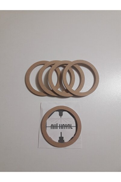 AHİ HAYAL ATÖLYESİ Ham Mdf Vidasız 10.5cm Çapında (1cm Eninde) 5'li Kasnak Seti