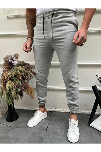 Ser Joven Ανδρικό παντελόνι Jogger σε γκρι Basic Relaxed Fit