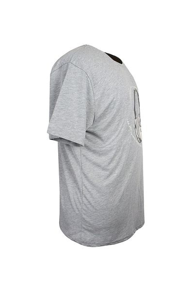 marufshop Ανδρικό μπλουζάκι μεγάλου μεγέθους με στάμπα με λαιμόκοψη